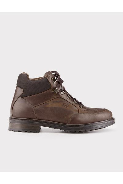 Cabani Genuine Leather Brown Lace-Up Men's Winter Casual Boots
