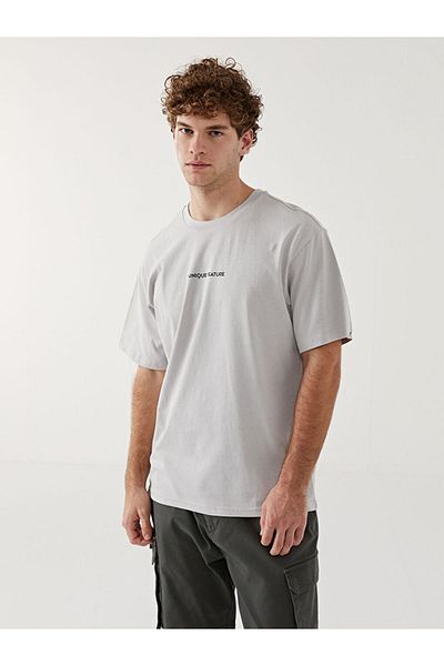 LC Waikiki New Season Crew Neck Short Sleeve Printed Combed Cotton Men's T-Shirt - S56408Z8