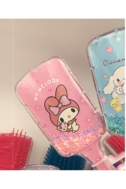 Livava مشط وردي مستطيل ميلودي جليتر للفتيات مقاس 20x8