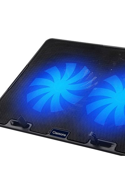 Classone مبرد الكمبيوتر المحمول M30 Blue Led مقاس 15.6 بوصة + ماوس لاسلكي
