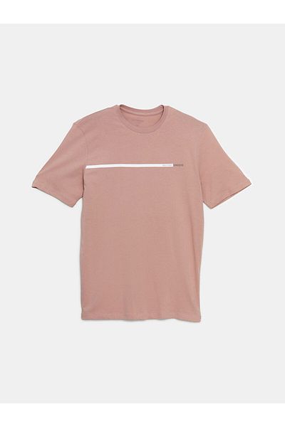 LC Waikiki Ανδρικό μπλουζάκι LCWAIKIKI Classic Crew με λαιμόκοψη κοντό μανίκι με στάμπα χτενισμένο βαμβακερό ανδρικό μπλουζάκι