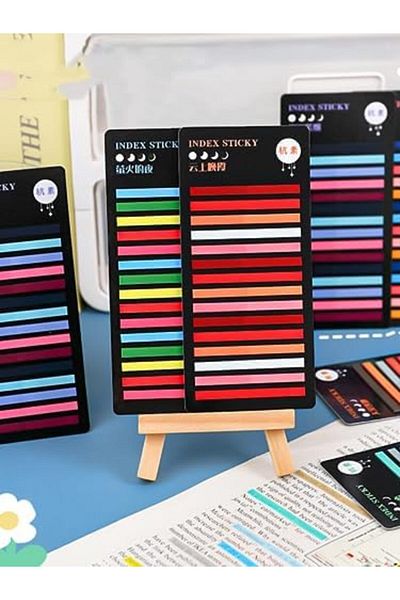 STOREMAX MUARTSHOP Post-it Sticky Notes Διαφανές πολύχρωμο αυτοκόλλητο χαρτί σημειώσεων με κοντή ταινία