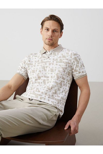 LC Waikiki Ανδρικό μπλουζάκι LCW Vision Polo με κοντό μανίκι Pique με σχέδιο