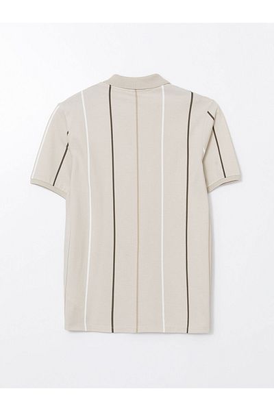 LC Waikiki Ανδρικό μπλουζάκι Lcw Vision Polo με κοντό μανίκι ριγέ πικέ