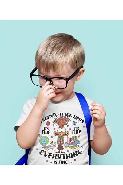 BEBE BASKI Reverse Face 100 Days School T-Shirt