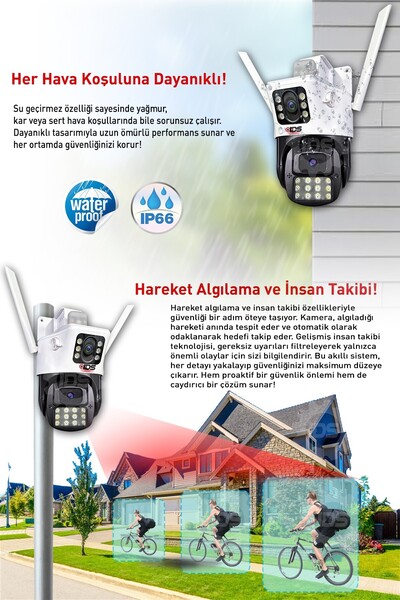 IDS -6MP - GECE GÖRÜŞLÜ - IŞIKLI - WIFI KAMERA - 360 KAMERA - GÜVENLİK KAMERASI - ALARM - HAREKET