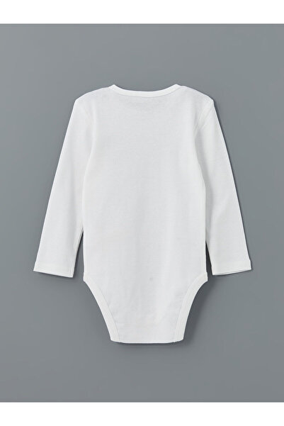 LC Waikiki New Season Crew Neck Basic Baby Boy Snap Bodysuit 2-Piece