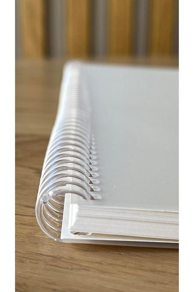 STOREMAX Muartshop 60 Sheets Notebook with Tear-Resistant Waterproof Spiral with Transparent Cover in Size, Ofi