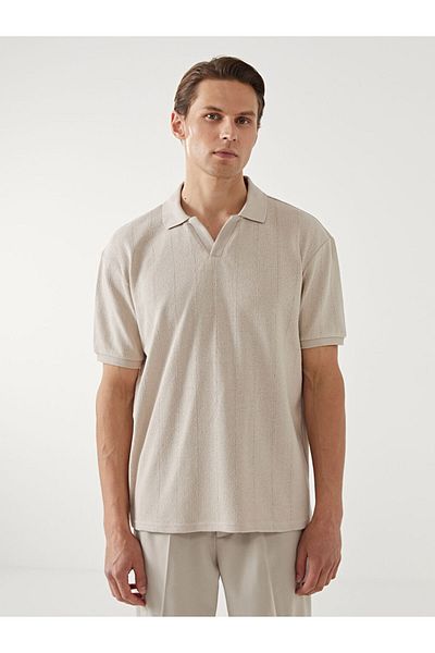 LC Waikiki Ανδρικό μπλουζάκι LCW Vision Polo με κοντό μανίκι ριγέ