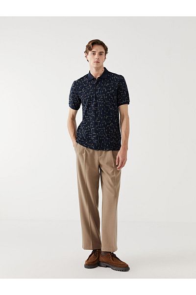 LC Waikiki Ανδρικό μπλουζάκι LCW Vision Polo με κοντό μανίκι Pique με σχέδιο