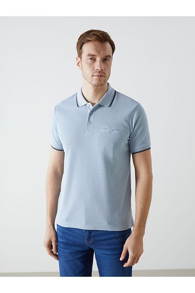 LC Waikiki Polo Neck Short Sleeve Men's Textured T-Shirt