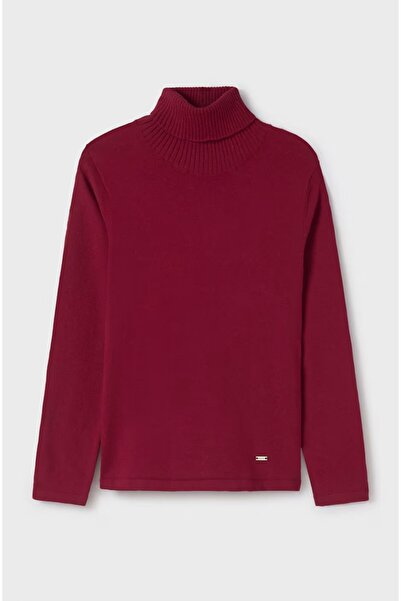 MAYORAL سترة محبوكة بياقة مدورة بيضاء للفتيات