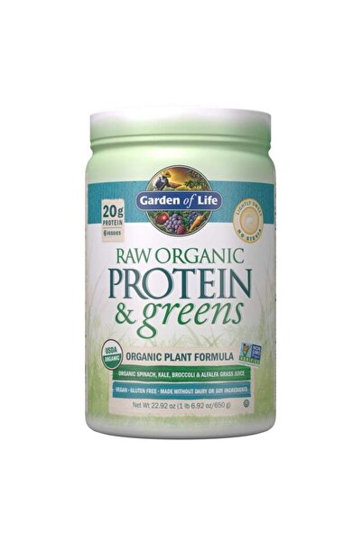 GARDEN OF LIFE بروتين خام وخضروات، حلوة قليلاً (بدون ستيفيا)، 1 رطل