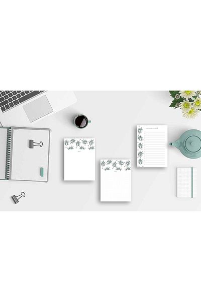 STOREMAX Sellbuystore Promotion 3-Piece Desktop Flower Patterned Note Paper Set 1053513