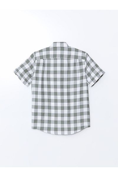 LC Waikiki Koszula męska LCWAIKIKI Classic Regular Fit z krótkim rękawem w kratę Dobby