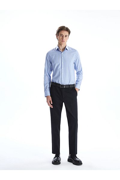 LC Waikiki Ανδρικό πουκάμισο LCWAIKIKI Formal Slim Fit με μακρυμάνικο ριγέ Oxford