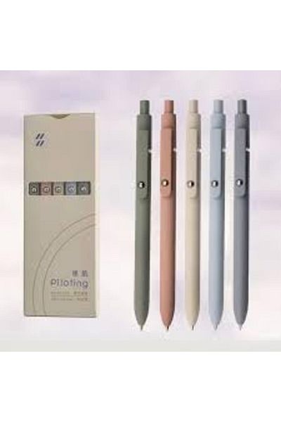 STOREMAX Mrttnca Blue Ink Ballpoint Piloting Gel Pen 5Pcs Morandi Color Blue Ink Gel Pen Trnd