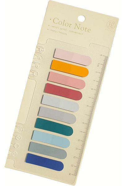 salesalbutik Transparent Colored Adhesive Note Paper Oval Sticker (Golden Age)