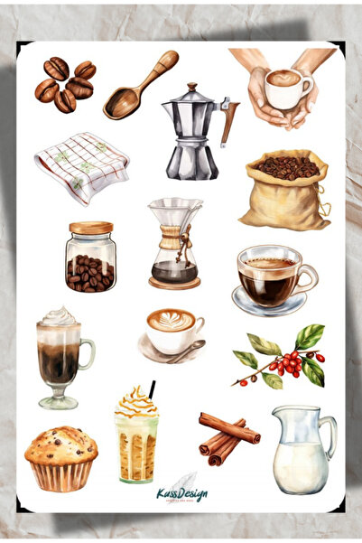 Sticksy Kafenek Vintage Retro Laptop Tablet Telefon Agenda Bullet Journal - A...