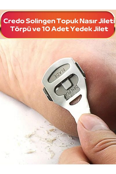 BİYUTREND Very Useful Heel Grater Set with Heel Callus Razor Rasp 10Pcs Refills Razors