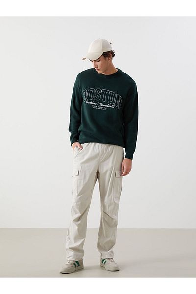 LC Waikiki Pantaloni cargo pentru bărbați din Gabardină, sezon nou, confortabili - S52938Z8