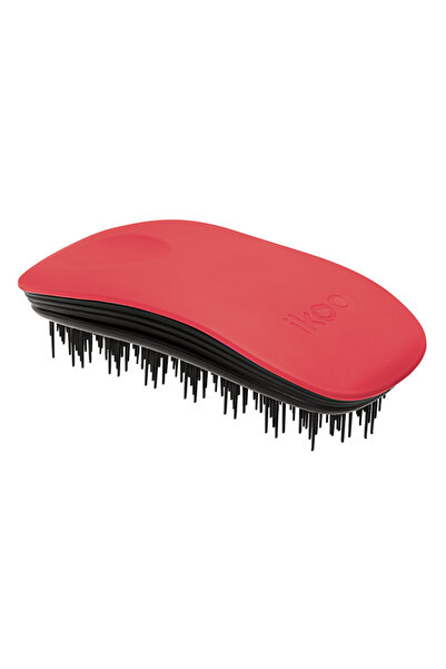 ikoo فرشاة شعر منزلية لفك الشعر المتشابك فايربول من ايكو اسود واحمرHair Brush