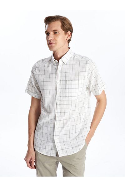 LC Waikiki Ανδρικό πουκάμισο με καρό μανίκι New Season Regular Fit - S5FC31Z8