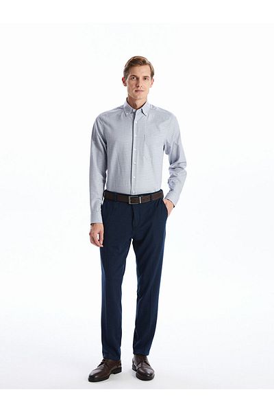 LC Waikiki LCW Regular Fit Long Sleeve Plaid Gabardine Men's Shirt
