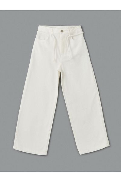 LC Waikiki New Season Adjustable Waist Elastic Girl's Trousers - S57166Z4
