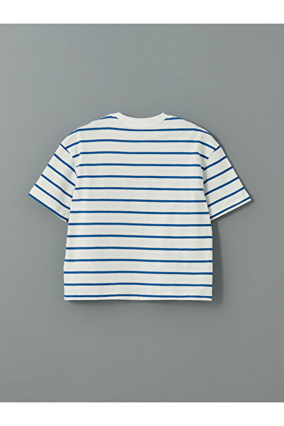 LC Waikiki Lcw Kids Ecru Crew Neck Boys T-Shirt and Shorts 2-Piece