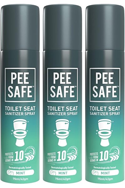 Pee Safe بخاخ مطهر لمقعد المرحاض من PeeSafe - 75 مل (عبوة من 3 قطع، بنكهة الن...