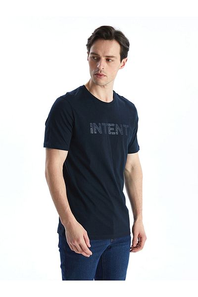 LC Waikiki New Season Crew Neck Printed Combed Cotton Men's T-Shirt - S58870Z8