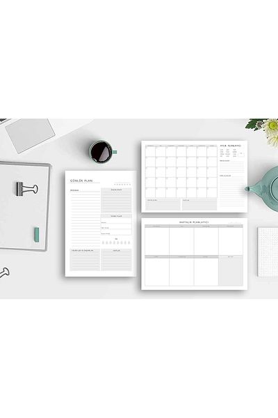STOREMAX Lvnshop 3-Piece Desktop Planner Set - Daily, Weekly and Monthly Planner (Lv 22)