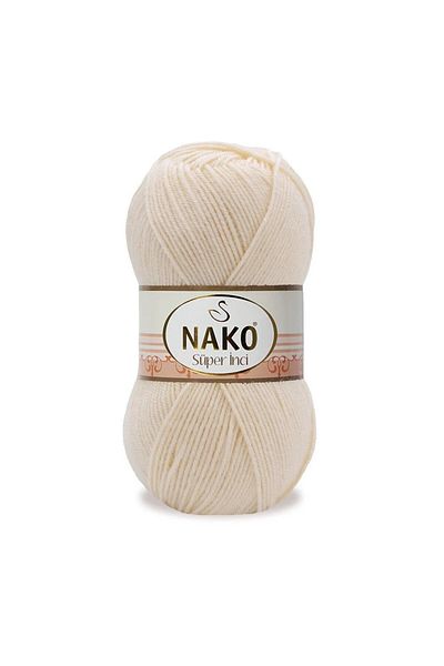 NAKO Πλεκτό νήμα χειρός Super Pearl 25% μαλλί 10617 κέλυφος αυγού