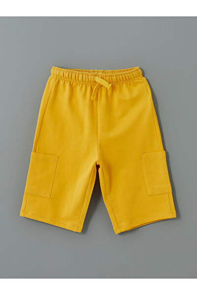 LC Waikiki Lcw Kids Ecru Crew Neck Boys T-Shirt and Shorts 2-Piece