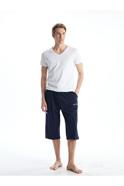 LC Waikiki LCW ECO Pyjamahose-Shorts für Herren, Standard-Passform