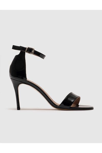 Cabani Neolit Sole Genuine Leather Black Women's Heeled Shoes