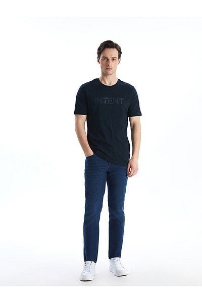 LC Waikiki New Season Crew Neck Printed Combed Cotton Men's T-Shirt - S58870Z8