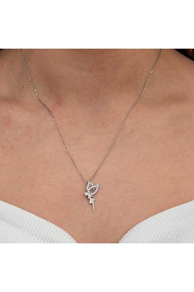 Skygo Silver Fairy Girl Women's Necklace