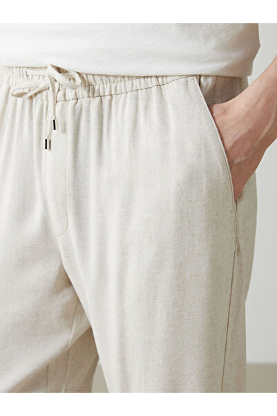 LC Waikiki Standard Pattern Linen Blended Men's Trousers