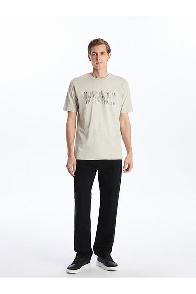 LC Waikiki Crew Neck Short Sleeve Printed Combed Cotton Men's T-Shirt