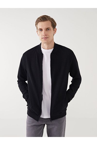 LC Waikiki Ανδρικό φούτερ με φερμουάρ New Season College με μακρυμάνικο γιακά - S50822Z8