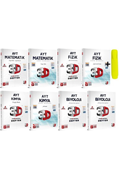 3D Yayınları 3D Yayınları AYT Sayısal Matematik Fizik Kimya Biyoloji Defter S...