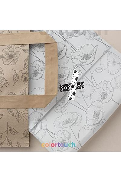 STOREMAX Packaging Stickers - 180Ade 1.2X4.5Cm Black/Be White Sticker for Gifts