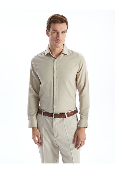 LC Waikiki Cămașă Dobby cu mânecă lungă LCWAIKIKI Formal Slim Fit pentru bărbați