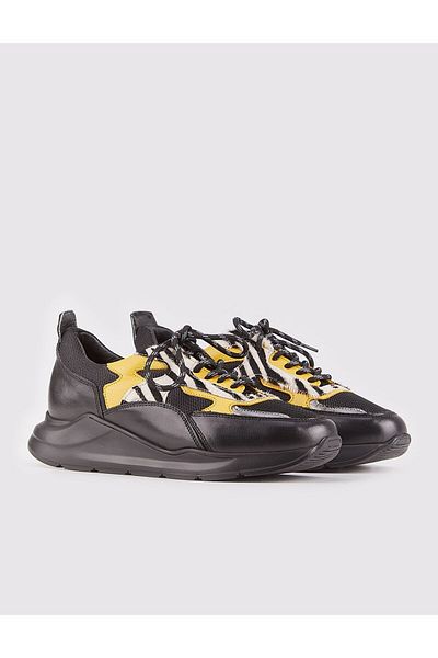Cabani Pantofi sport colorați cu șireturi din piele naturală pentru femei