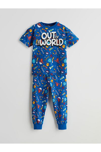 LC Waikiki Set pijamale pentru băiat cu gât crew sezon nou - S5DQ09Z1