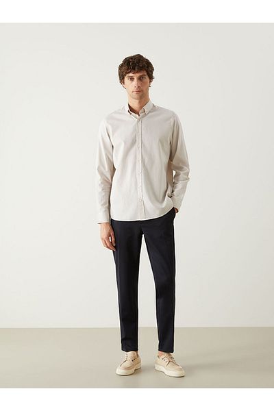LC Waikiki Ανδρικό μακρυμάνικο πουκάμισο Oxford LCW Vision Slim Fit