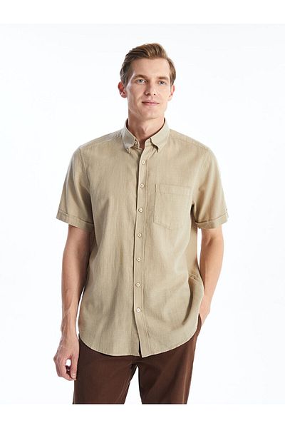 LC Waikiki Ανδρικό κοντομάνικο ποπλίνα LCWAIKIKI Classic Regular Fit