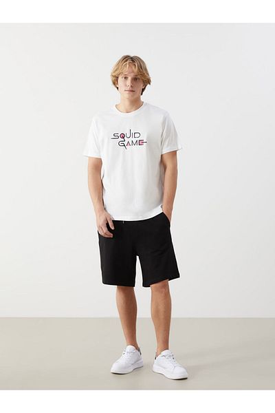 LC Waikiki XSIDE Crew Neck κοντομάνικο Squid Game Ανδρικό μπλουζάκι με στάμπα από χτενισμένο βαμβάκι